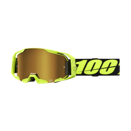 100% Crossbril ARmatic Neon Yellow - Spiegel True Goud Lens
