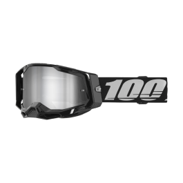 100% Crossbril Racecraft 2 Black - Spiegel Zilver Lens
