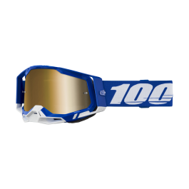 100% Crossbril Racecraft 2 Blue - Spiegel True Goud Lens