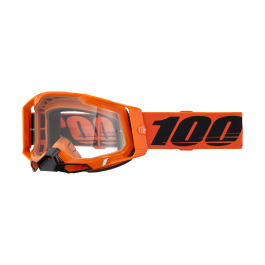 100% Crossbril Racecraft 2 Neon Orange - Clear Lens