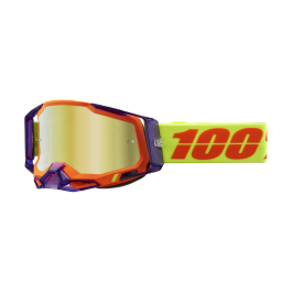 100% Crossbril Racecraft 2 Panam - Spiegel Goud Lens