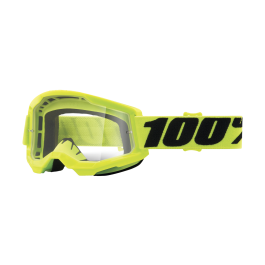 100% Crossbril Strata 2 Fluo Yellow - Clear Lens