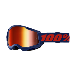 100% Crossbril Strata 2 Navy - Spiegel Rood Lens