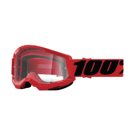 100% Crossbril Strata 2 SP22 Red - Clear Lens
