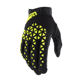 100% Crosshandschoenen Airmatic CE - Zwart / Fluo Geel