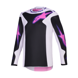 Alpinestars Cross Shirt 2026 Fluid Grid - Zwart / Licht Grijs / Paars