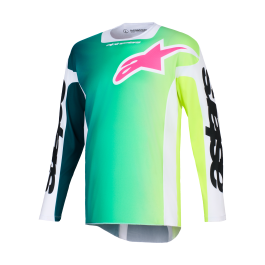 Alpinestars Cross Shirt 2026 Racer Portl - Groen / Wit / Zwart
