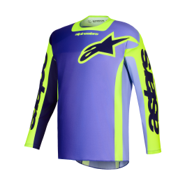 Alpinestars Cross Shirt 2026 Racer Portl - Paars / Fluo Geel