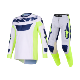 Alpinestars Crosskleding 2026 Racer Air Riway - Licht Grijs / Fluo Geel / Blauw