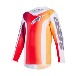 Alpinestars Kinder Cross Shirt 2026 Fluid Portl - Rood / Licht Grijs / Donker Grijs