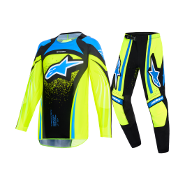 Alpinestars Kinder Crosskleding 2026 Supertech Nomur - Donker Navy / Fluo Geel / Ucla / Blauw