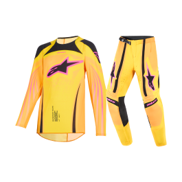 Alpinestars Kinder Crosskleding 2026 Supertech Nomur - Oranje / Geel / Roze