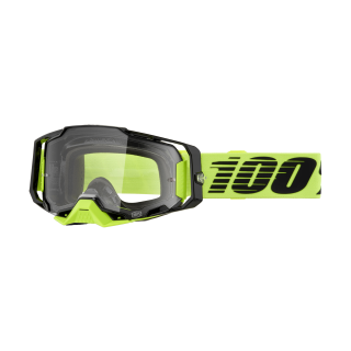100% Crossbril Armega Neon Yellow - Clear Lens