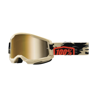 100% Crossbril Strata 2 Kombat - Spiegel True Goud Lens