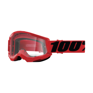 100% Crossbril Strata 2 SP22 Red - Clear Lens