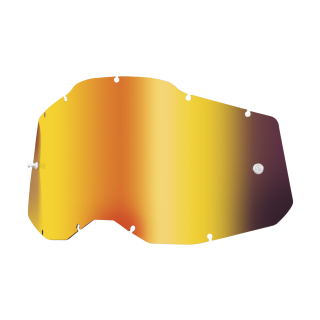 100% Lens RC2/AC2/ST2 - Standaard Spiegel Rood