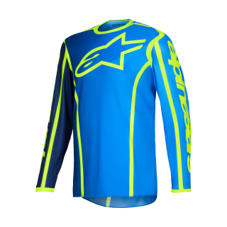 Alpinestars Cross Shirt 2026 Fluid Apex - Blauw / Fluo Geel