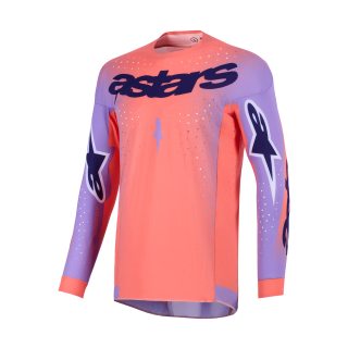 Alpinestars Cross Shirt 2026 Supertech Scenz - Hot Coral / Paars