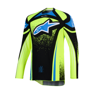 Alpinestars Cross Shirt 2026 Techstar Nomur - Donker Navy / Fluo Geel / Ucla / Blauw