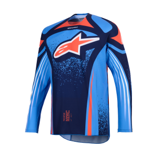 Alpinestars Cross Shirt 2026 Techstar Nomur - Donker Navy / Oranje / Ucla / Blauw