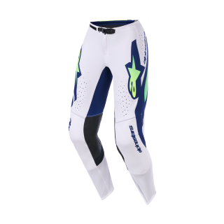 Alpinestars Crossbroek 2026 Supertech Vista - Licht Grijs / Fluo Geel / Blauw