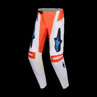 Alpinestars Crossbroek 2026 Techstar Knif - Licht Grijs / Fluo Oranje / Zwart