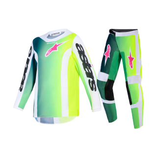 Alpinestars Kinder Crosskleding 2026 Fluid Portl - Groen / Wit / Zwart
