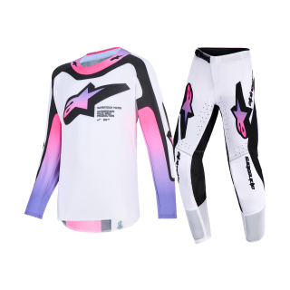 Alpinestars Kinder Crosskleding 2026 Supertech Vista - Wit / Paars / Zwart
