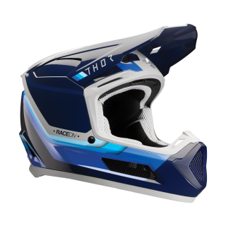 Thor Kinder Crosshelm Fleet Defy - Blauw / Grijs