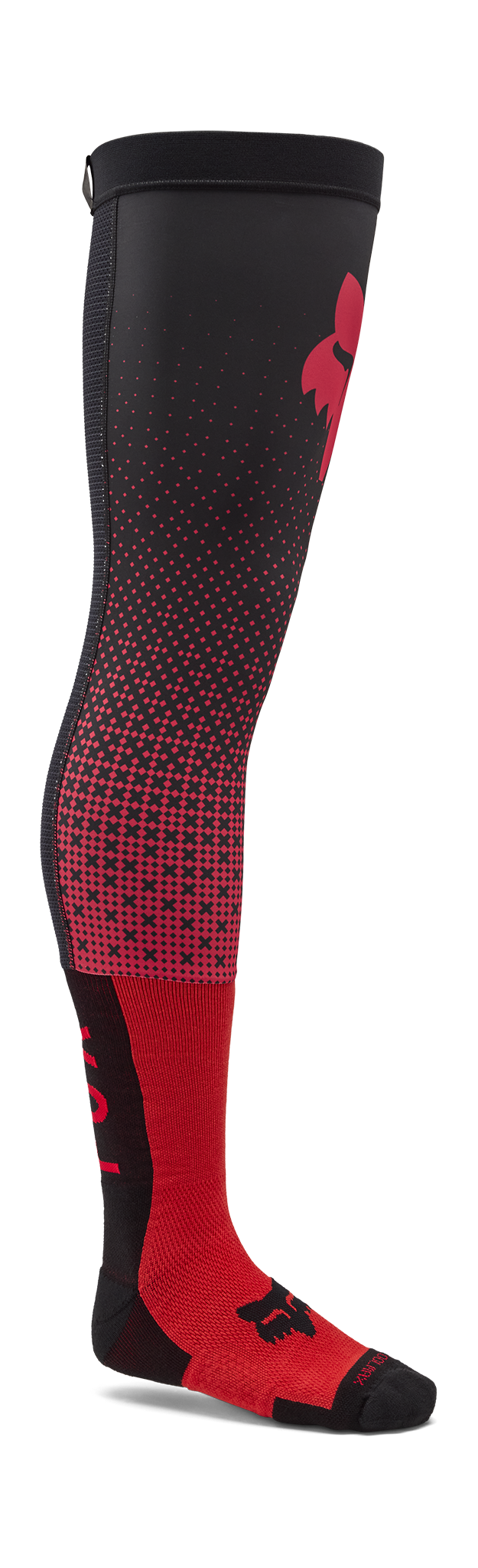 Fox Cross Sokken Lang Kniebrace Flexair Fracture - Fluo Rood