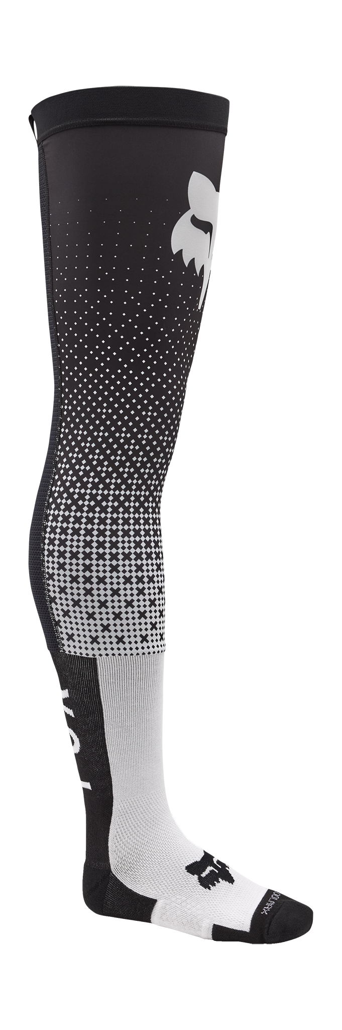 Fox Cross Sokken Lang Kniebrace Flexair Fracture - Wit / Zwart