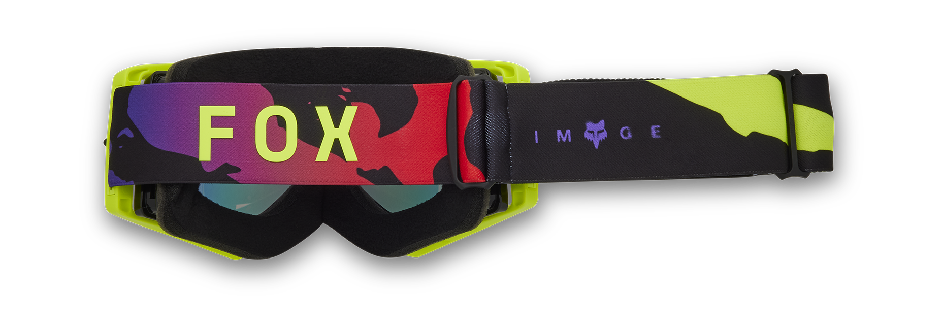 Fox Crossbril Airspace II Throttle - Zwart / Geel - Rood Spark Lens