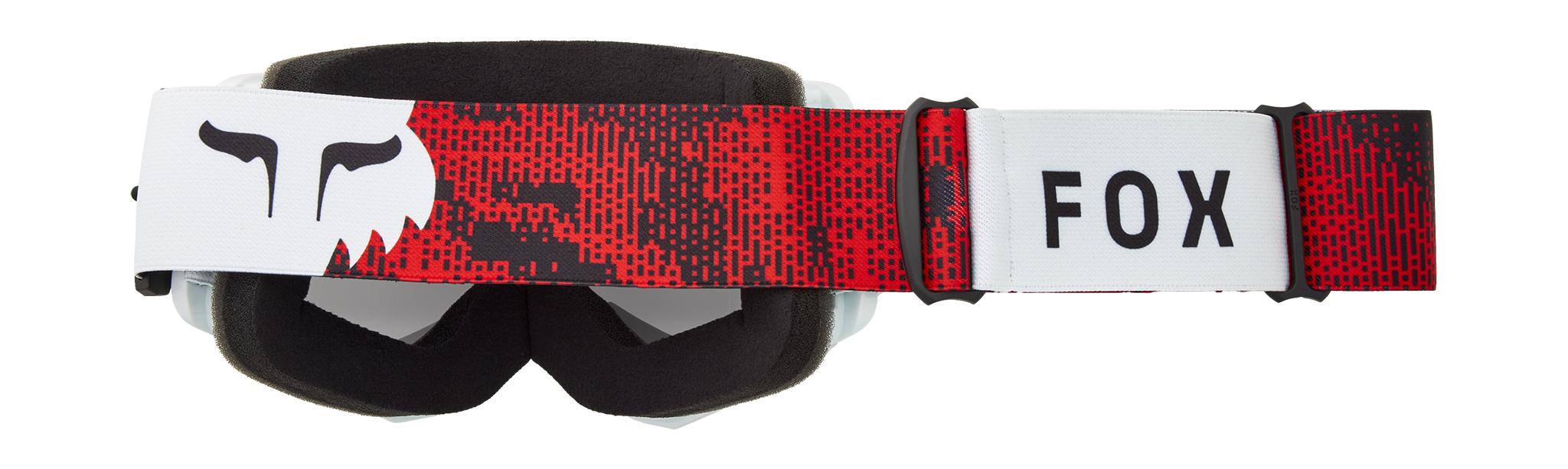 Fox Crossbril Main II Kairos - Wit / Fluo Rood - Chrome Spark Lens