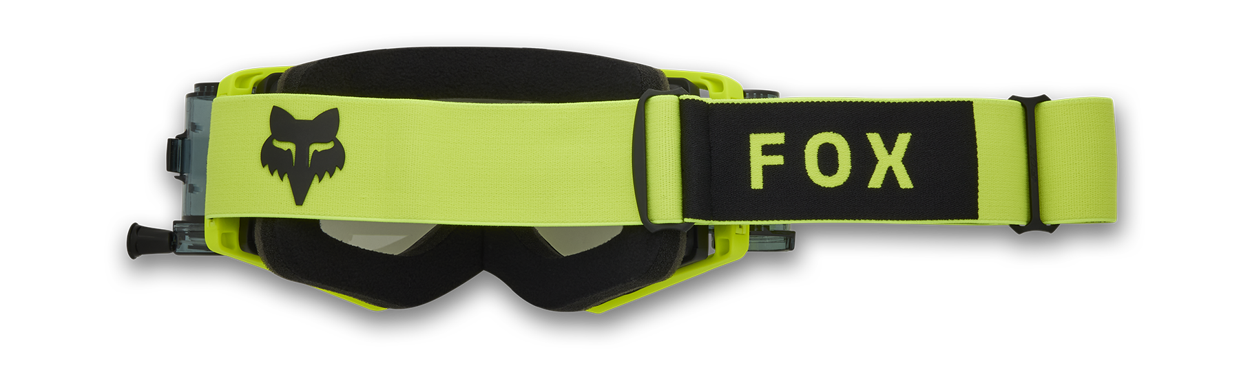 Fox Crossbril Roll-Off Airspace II - Fluo Geel - Clear Lens