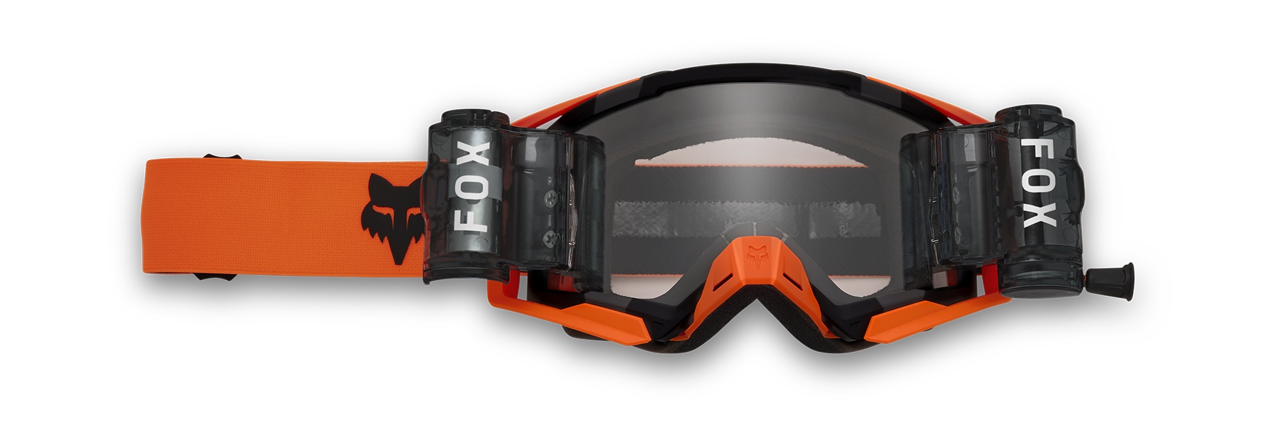 Fox Crossbril Roll-Off Airspace II - Fluo Oranje - Clear Lens