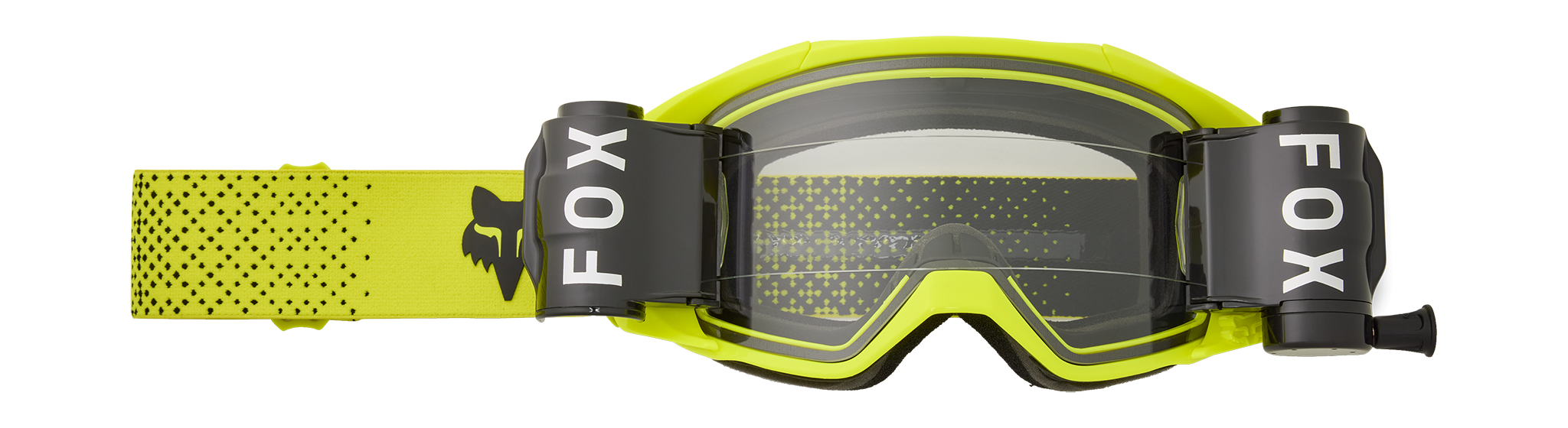 Fox Crossbril Roll-Off Vue - Fluo Geel - Clear Lens