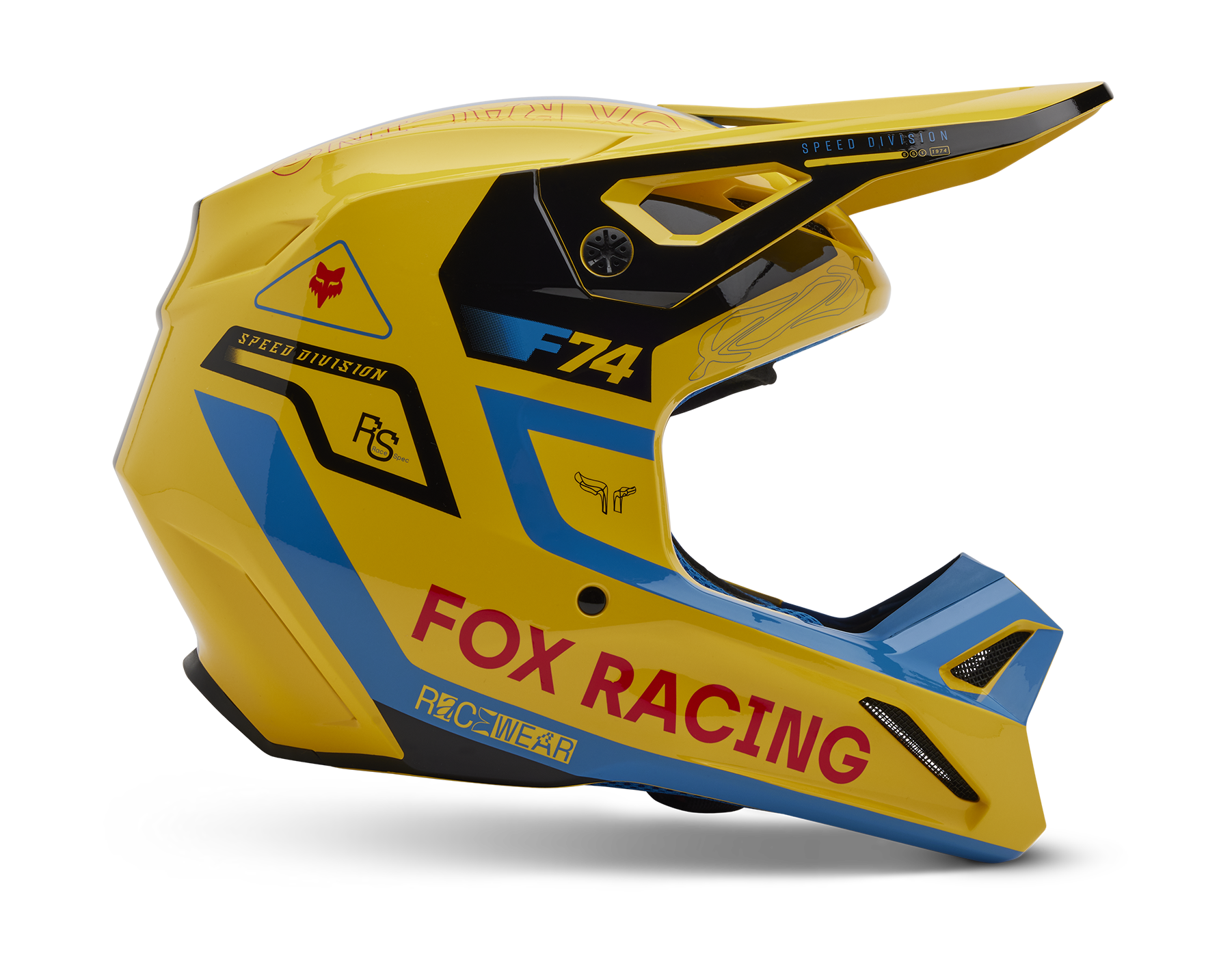 Fox Crosshelm V1 Race Spec - Geel
