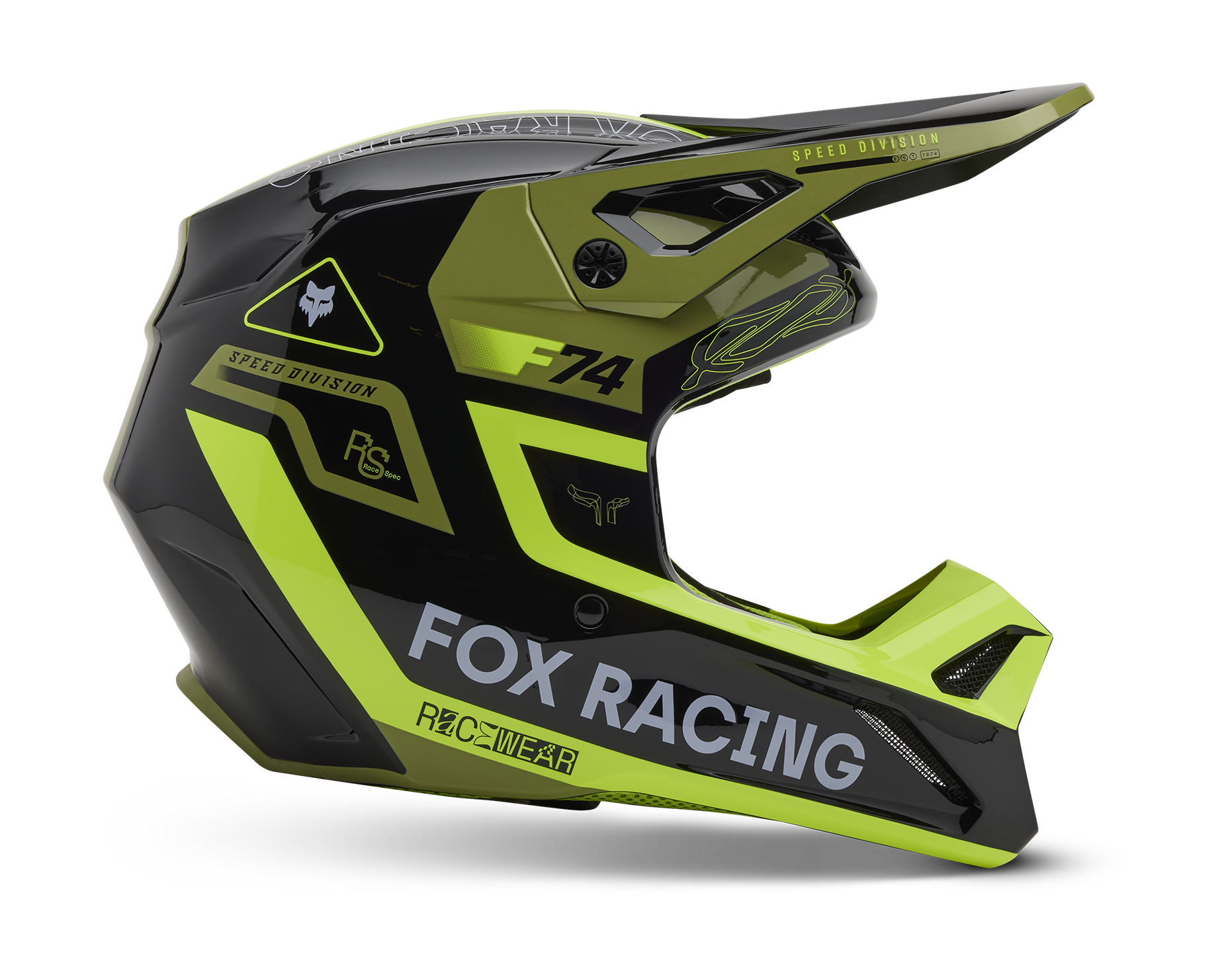 Fox Crosshelm V1 Race Spec - Groen