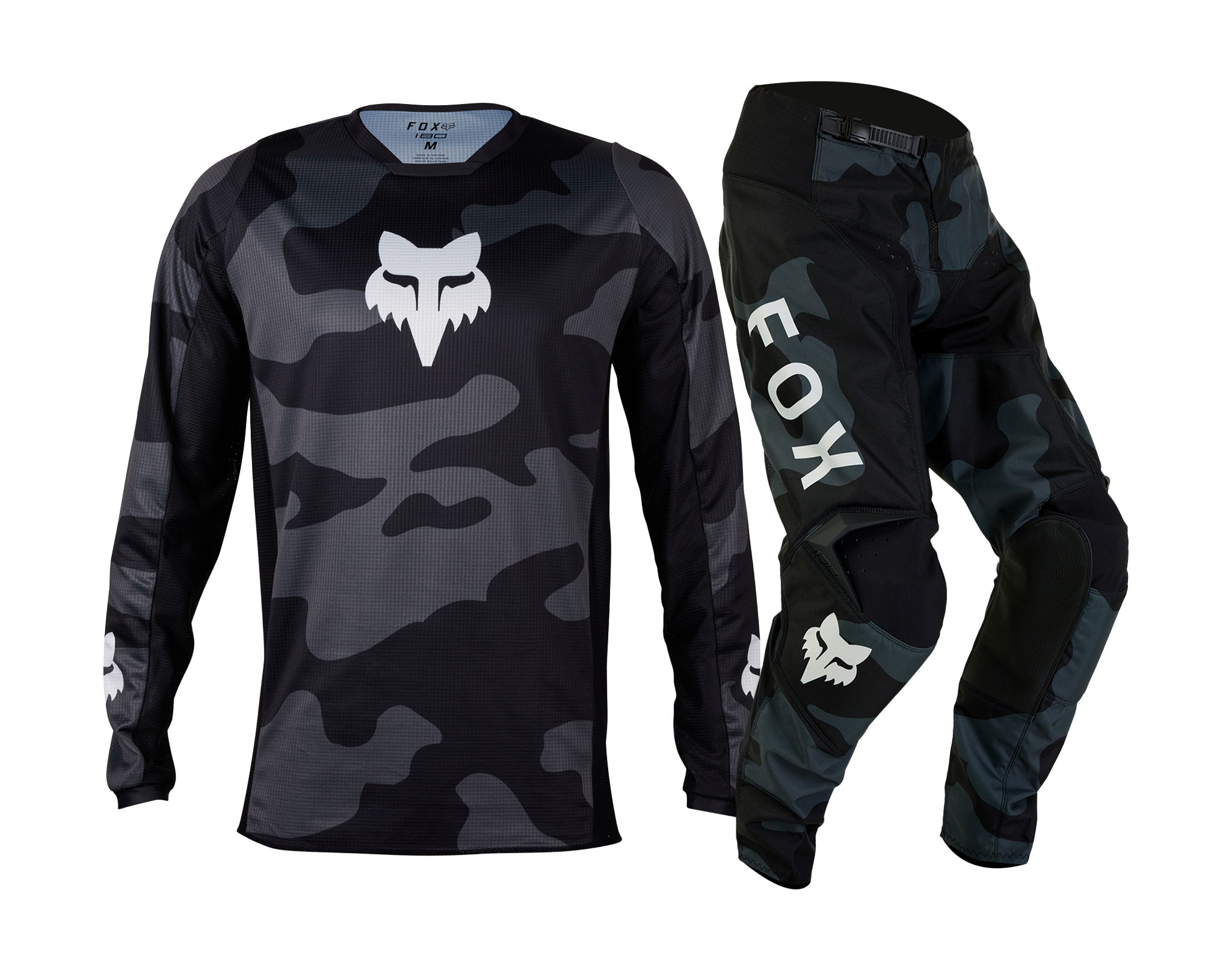Fox Crosskleding 180 Bnkr - Zwart Camo