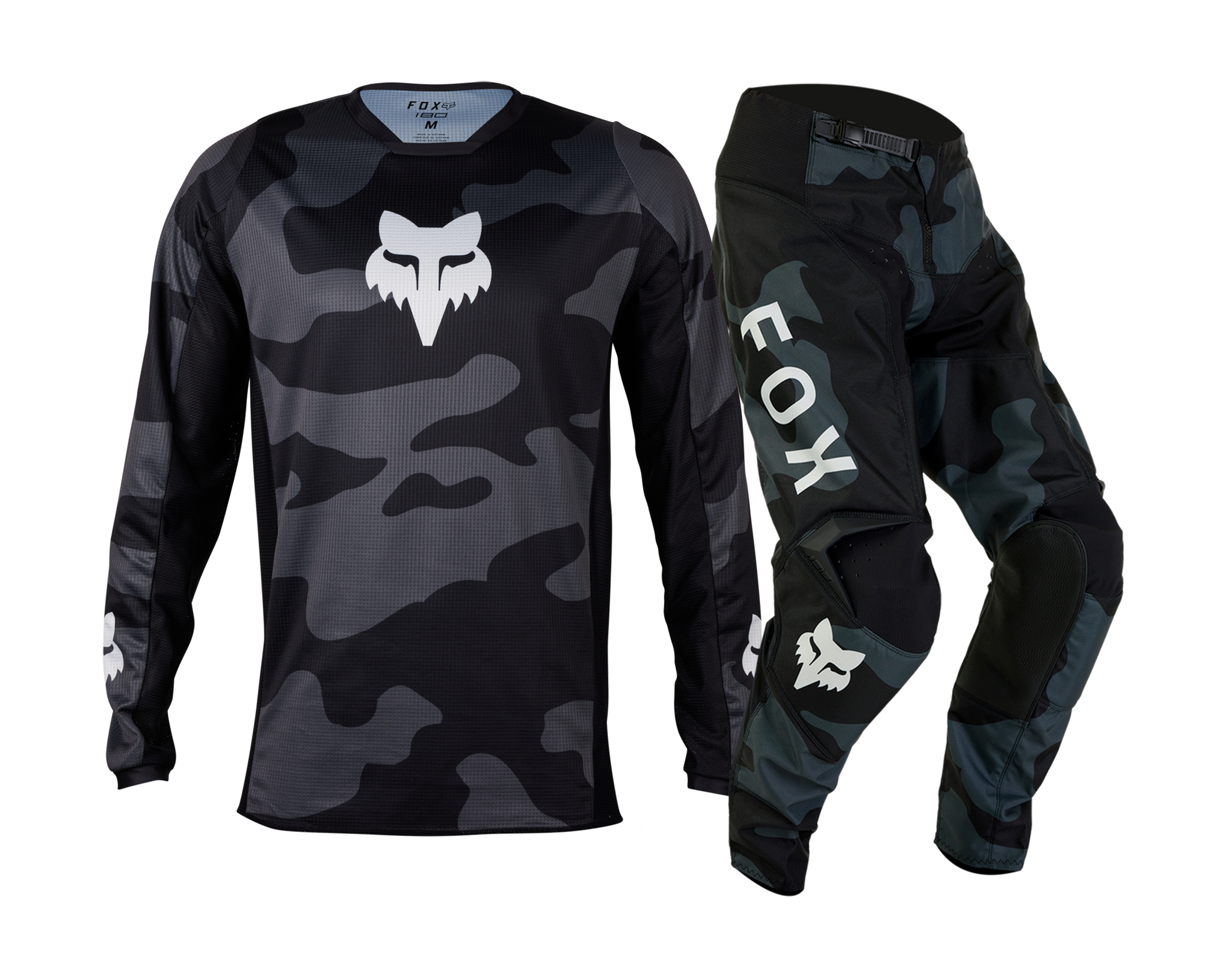 Fox Crosskleding 2026 180 Bnkr - Zwart Camo
