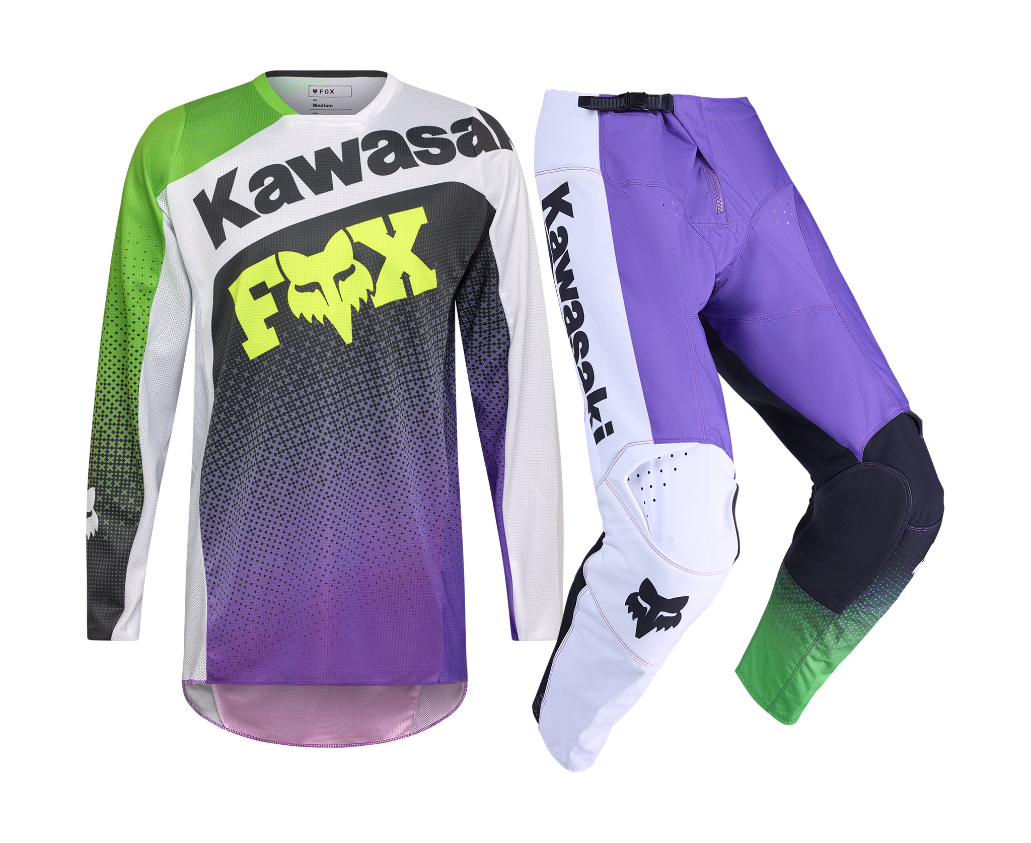 Fox Crosskleding 2026 180 Kawasaki - Paars / Wit