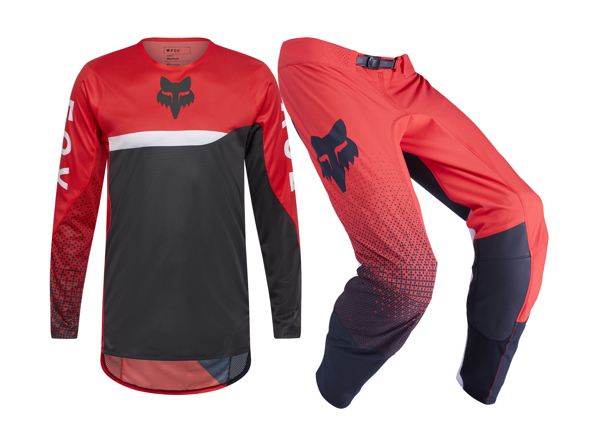 Fox Crosskleding 2026 Flexair Fracture - Fluo Rood
