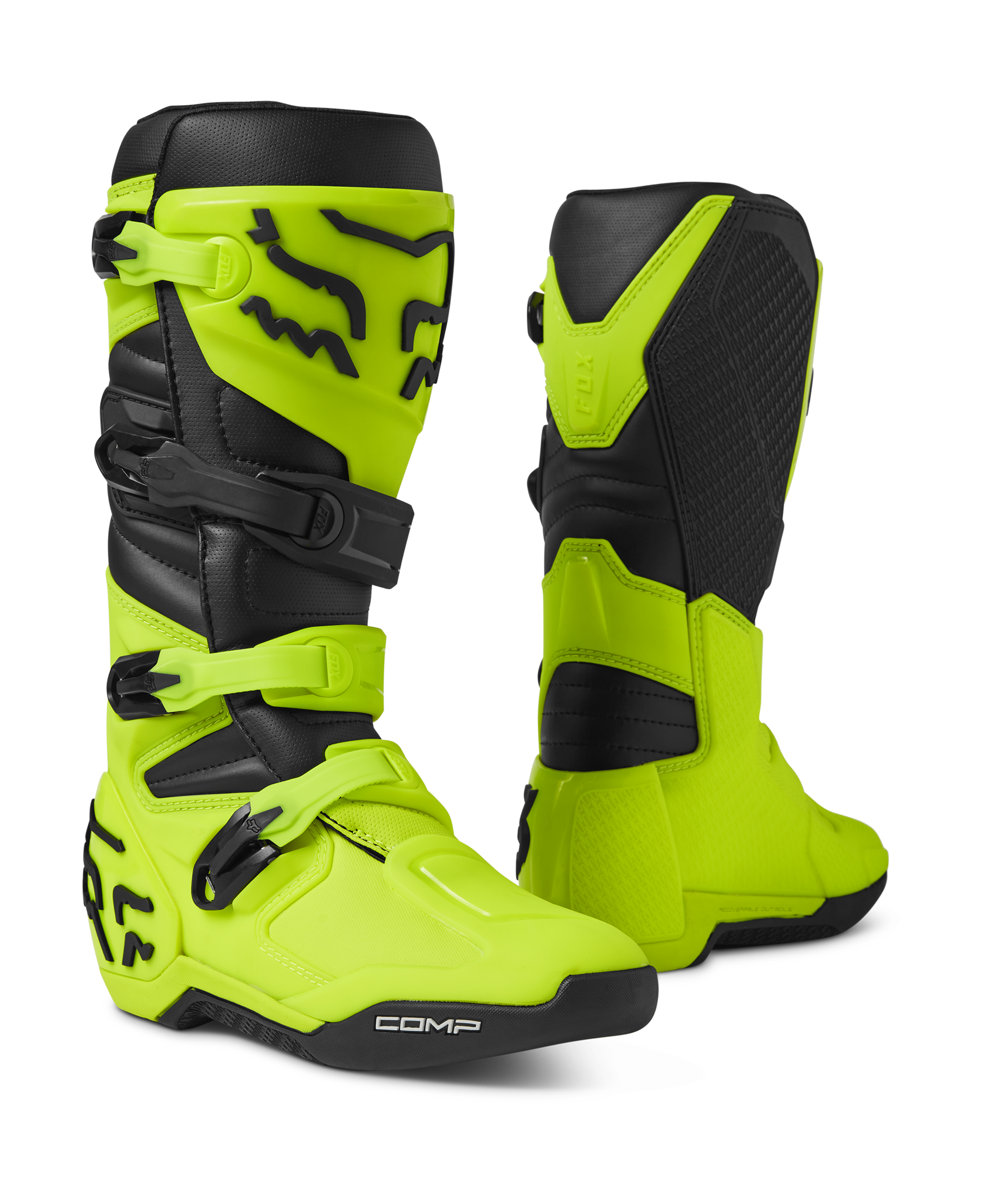 Fox Crosslaarzen Comp - Fluo Geel