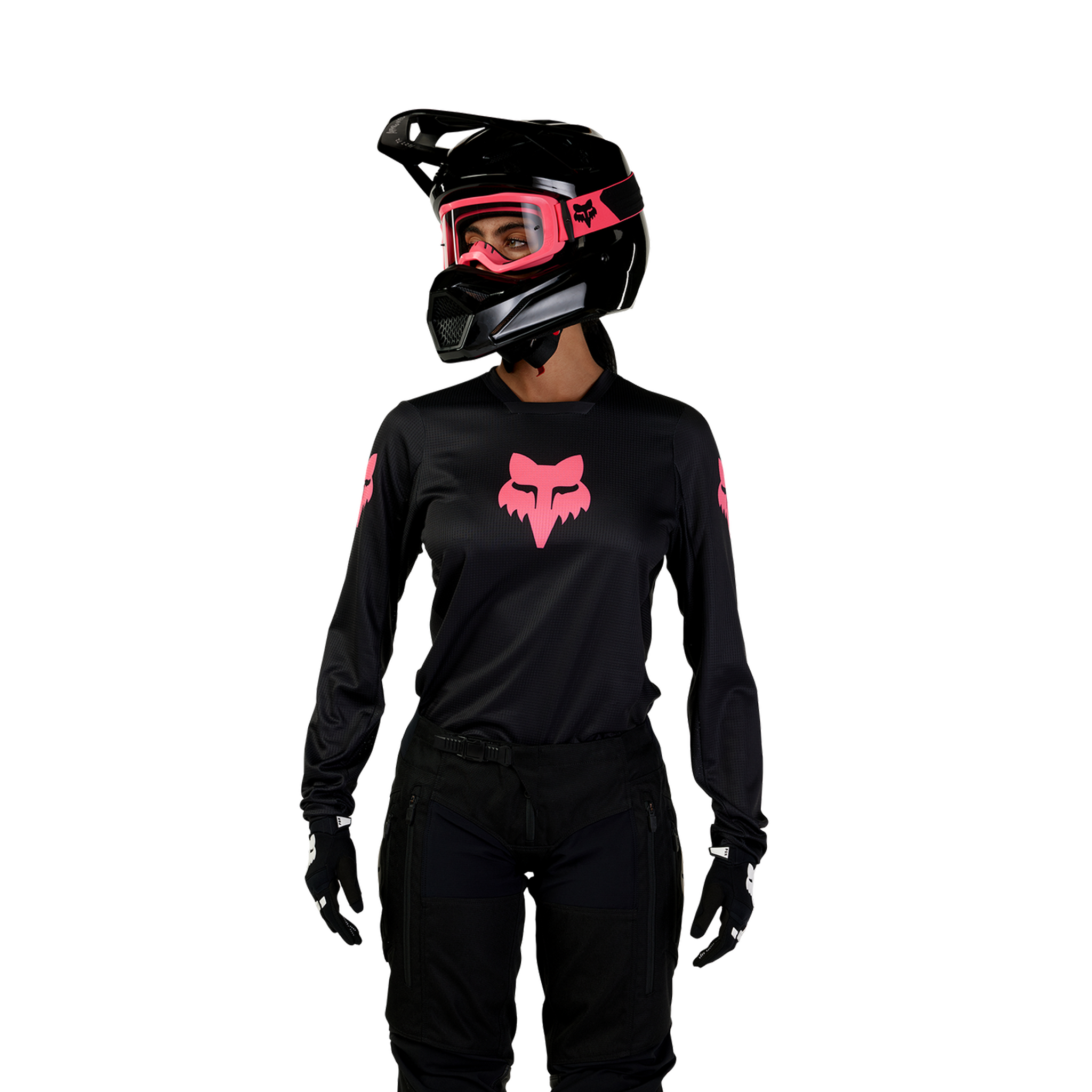 Fox Dames Cross Shirt 2026 180 Blackout - Zwart