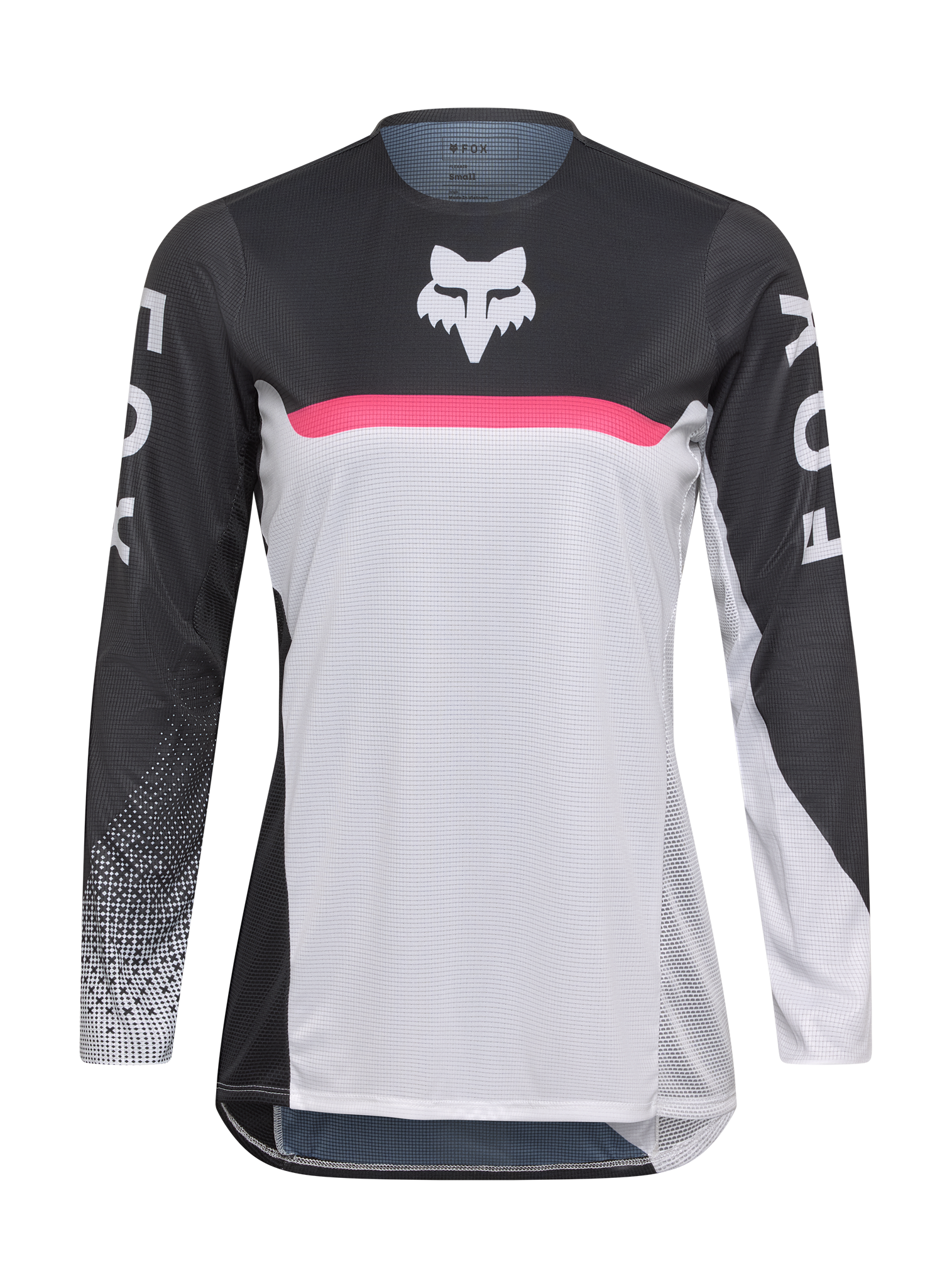 Fox Dames Cross Shirt 2026 Flexair Fracture - Wit / Zwart