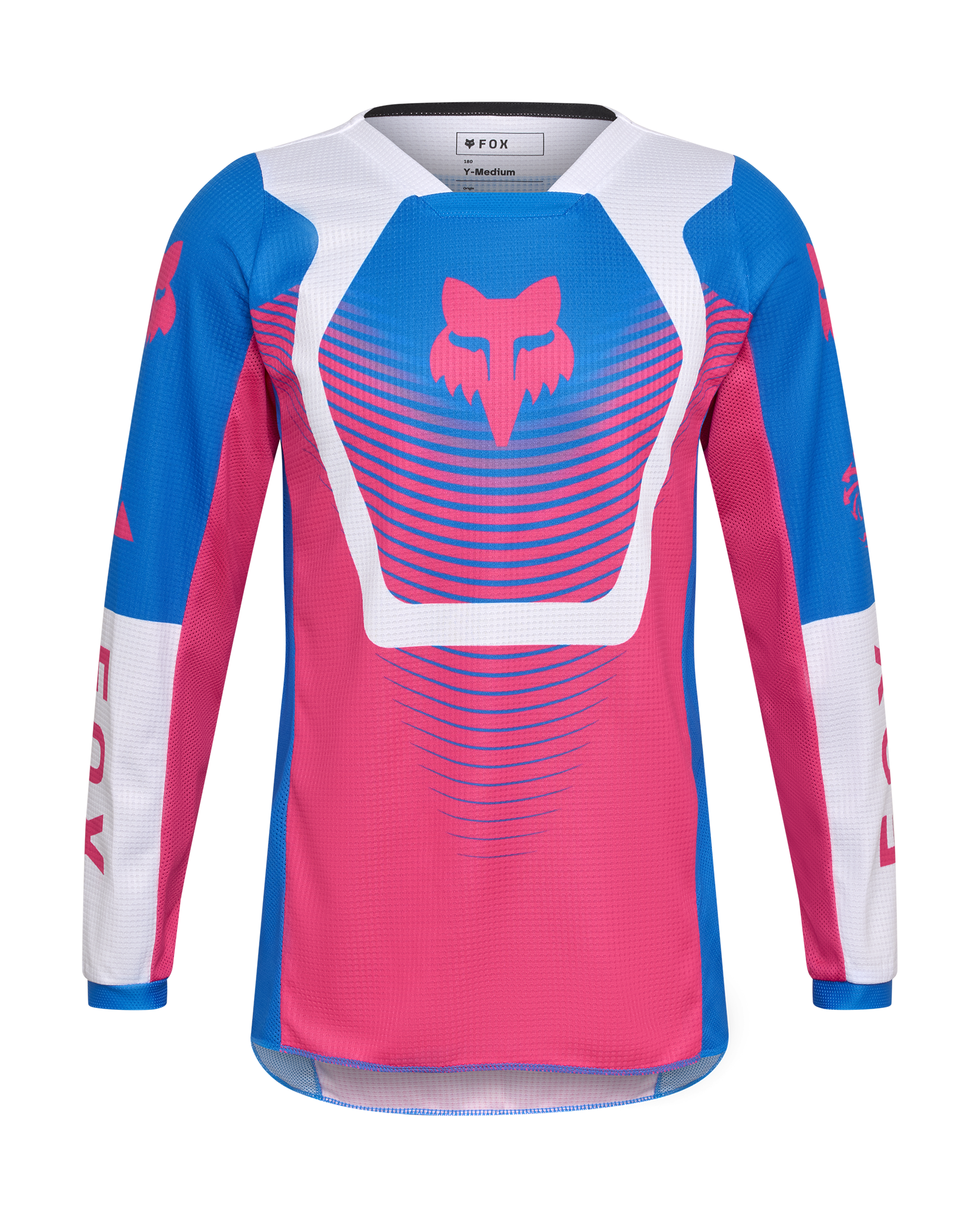 Fox Kinder Cross Shirt 2026 180 Collect - Blauw / Roze