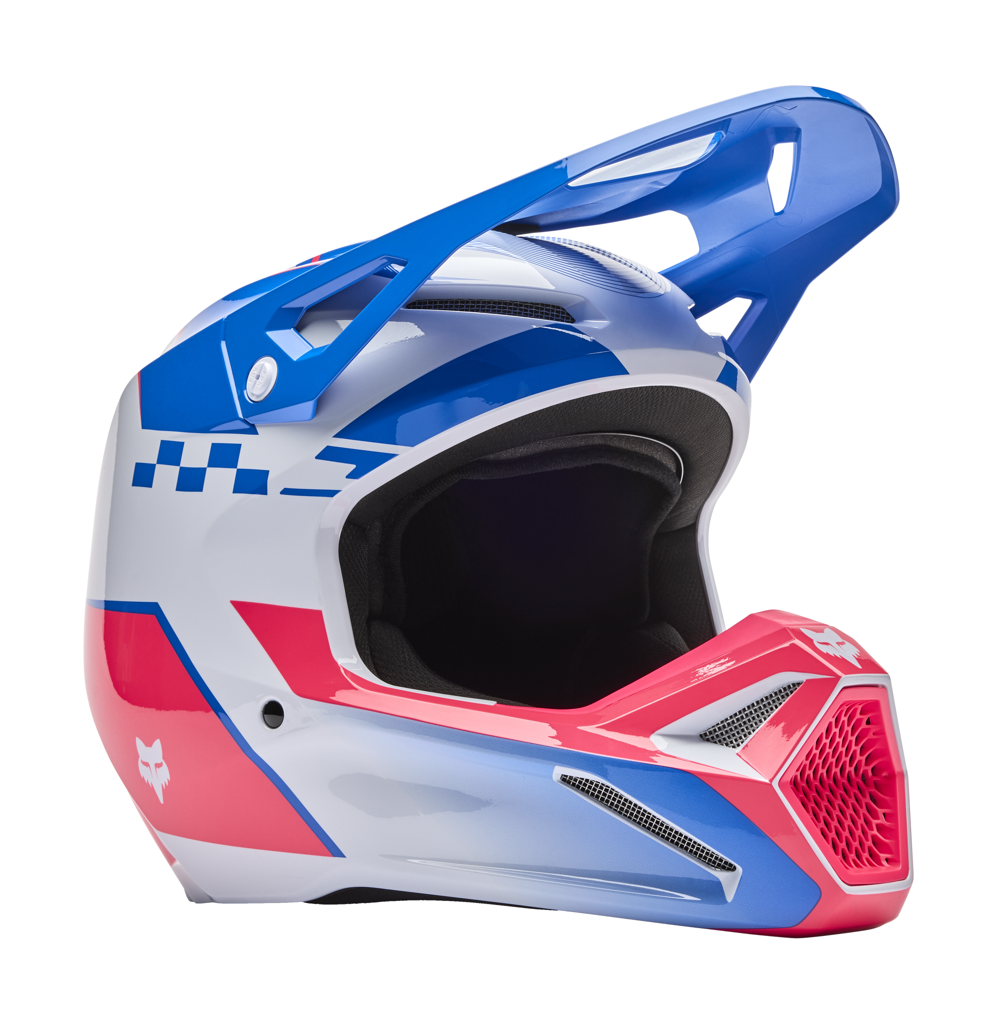 Fox Kinder Crosshelm V1 Collect - Blauw / Roze