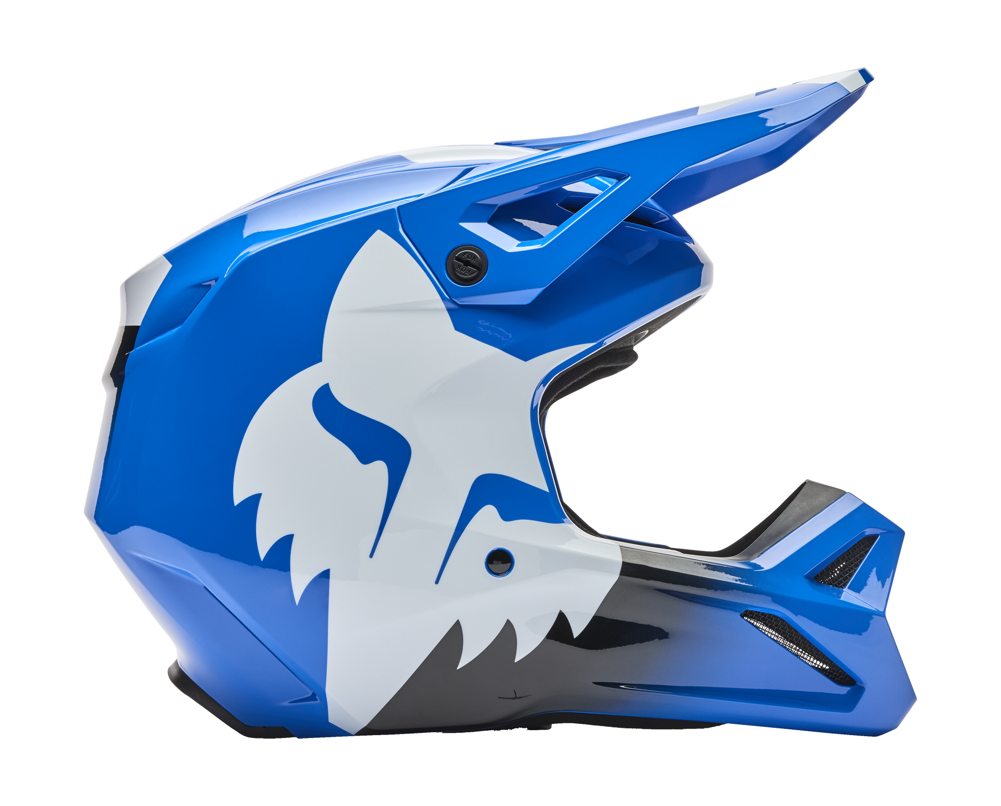 Fox Kinder Crosshelm V1 Shield - Blauw