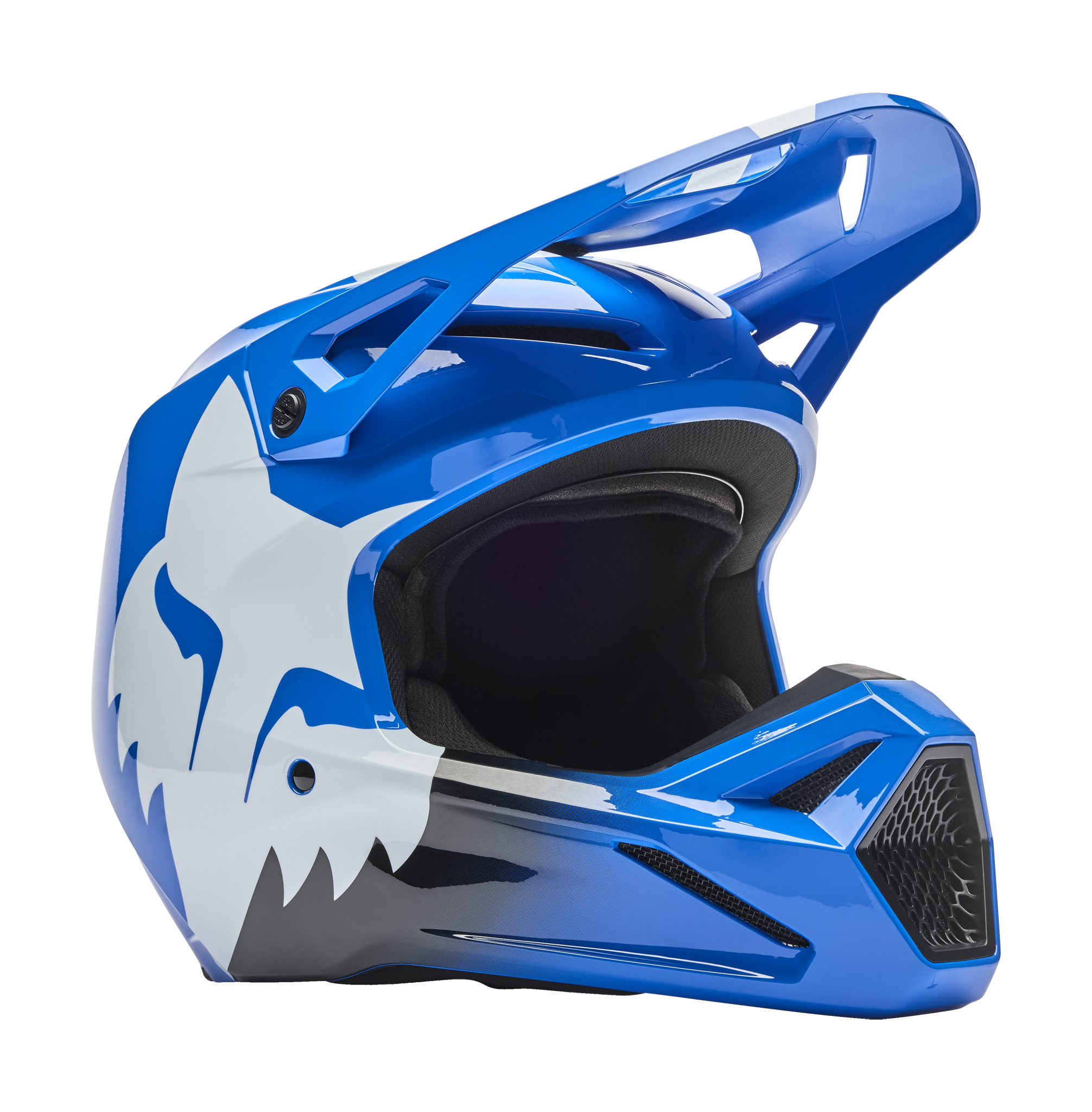 Fox Kinder Crosshelm V1 Shield - Blauw