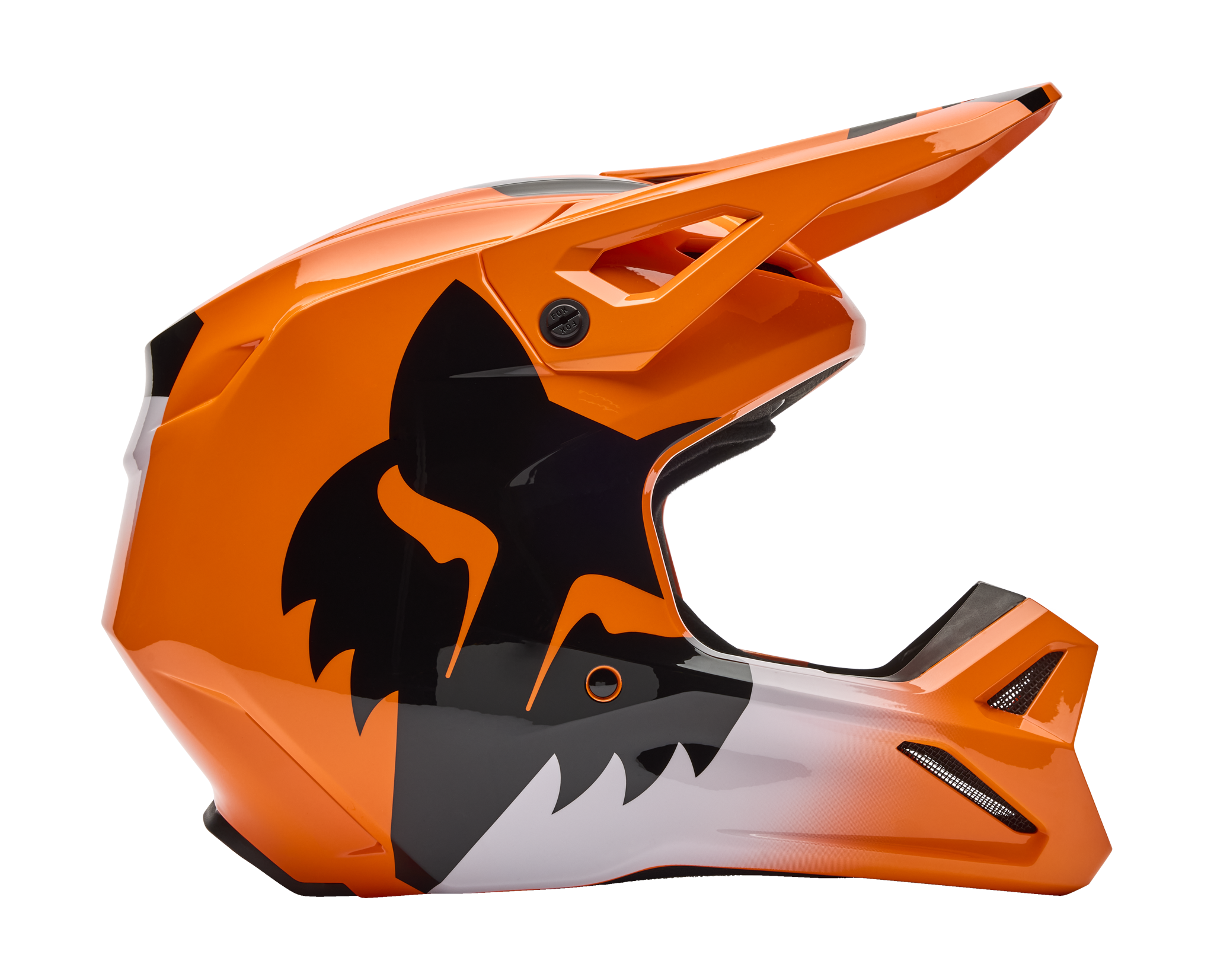 Fox Kinder Crosshelm V1 Shield - Fluo Oranje